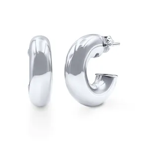 Large Chunky 25mm Earrings in Sterling Silver