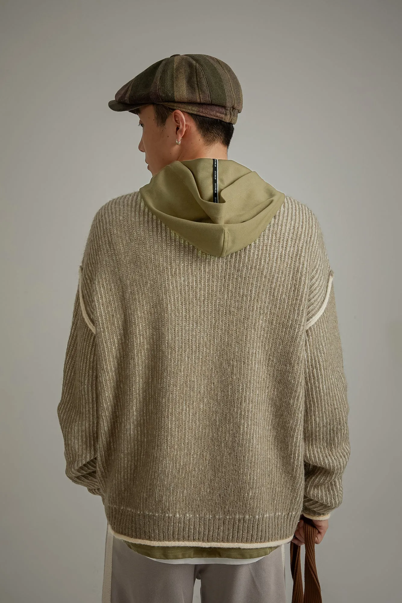 Line Color Combination Loose Knit Sweater