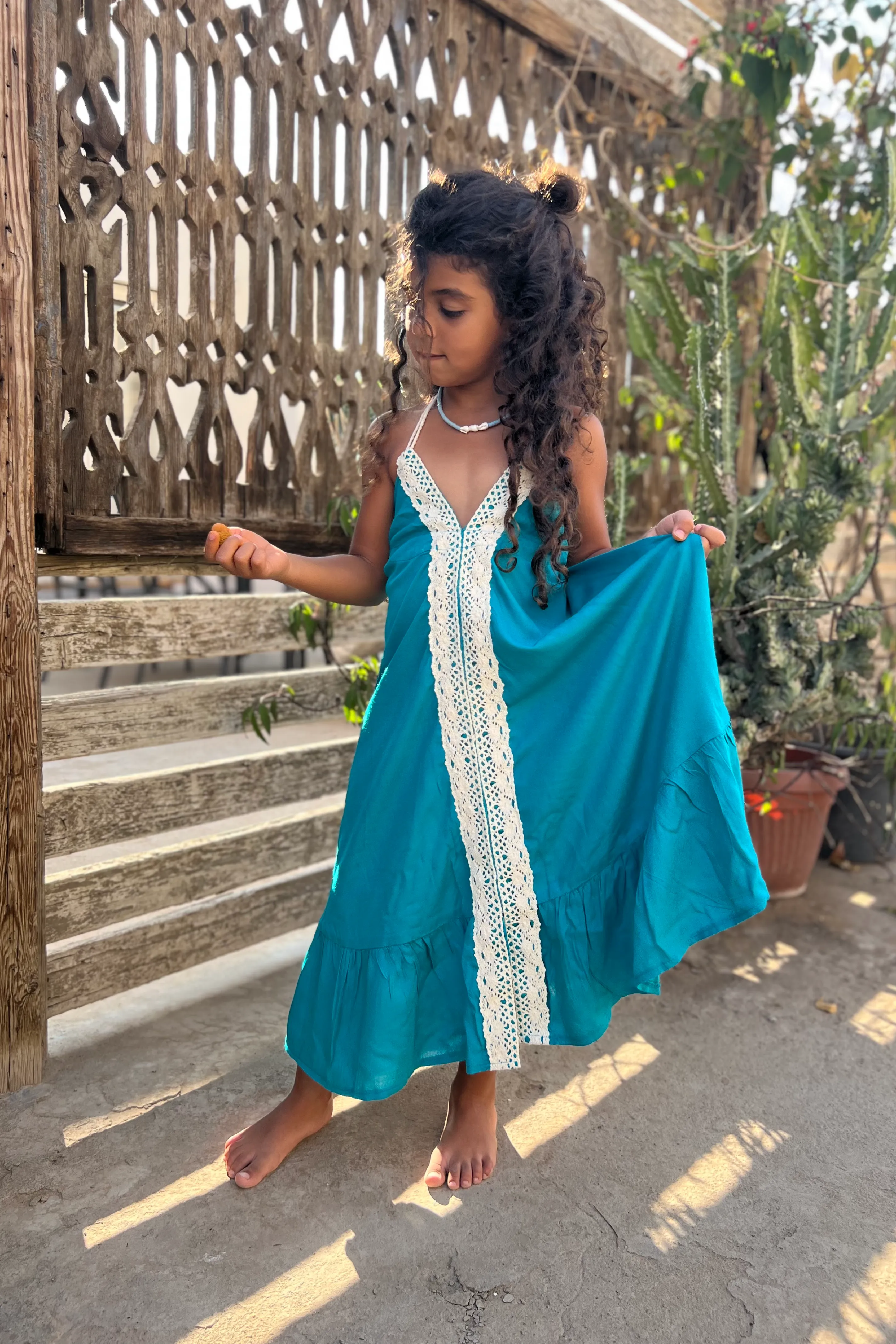 Little Essi Dress in Turquoise