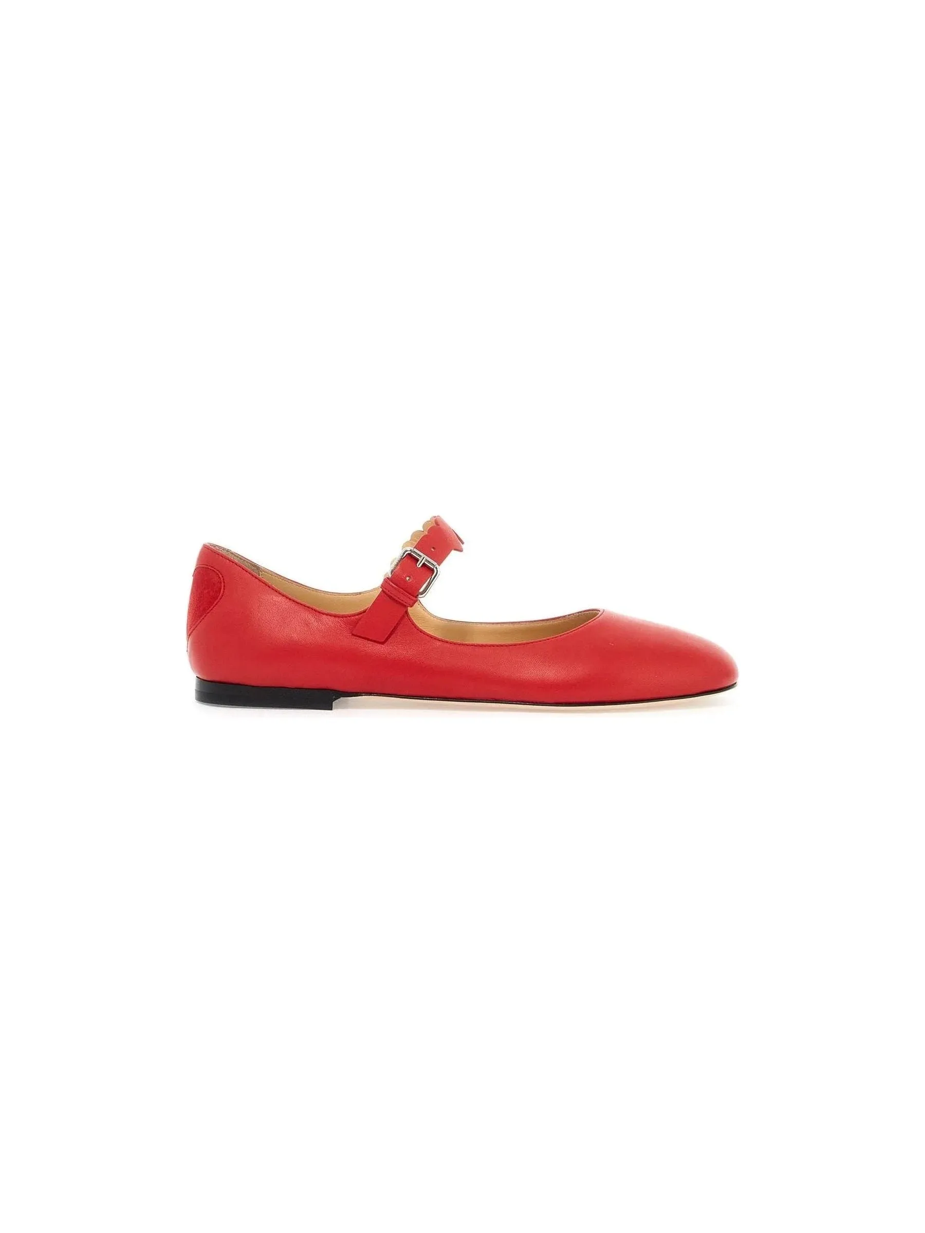 Little Heart Leather Mary Jane Flats