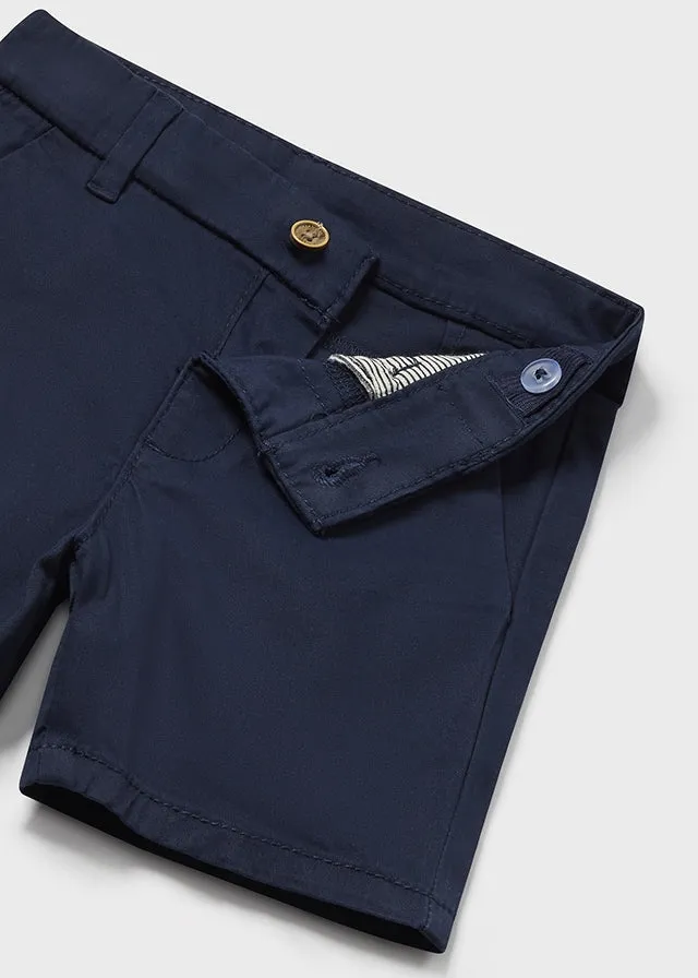 Mayoral Basic chino twill shorts Navy