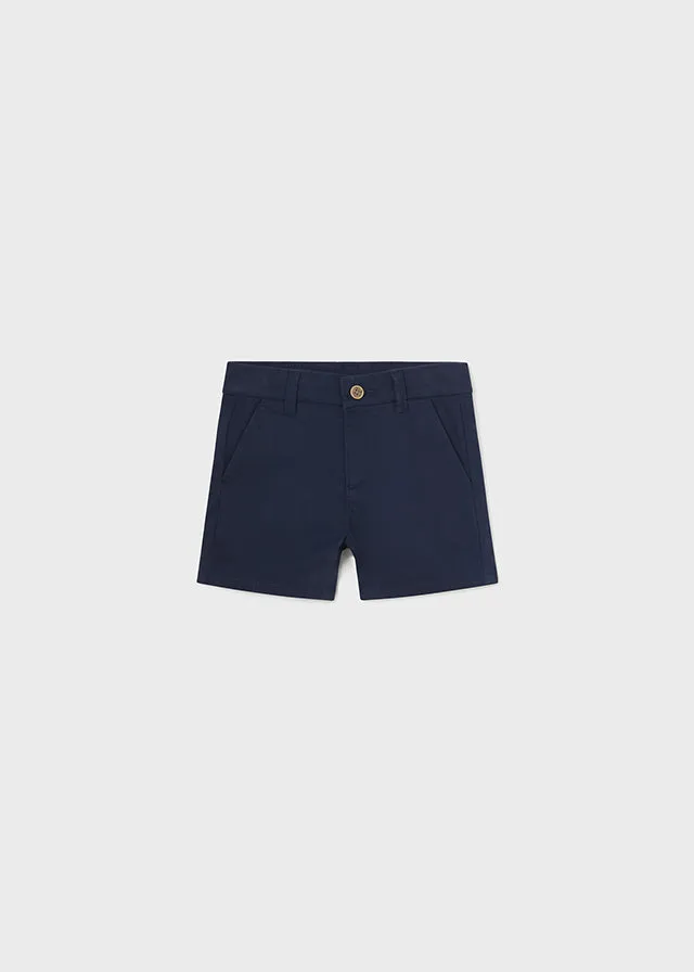 Mayoral Basic chino twill shorts Navy