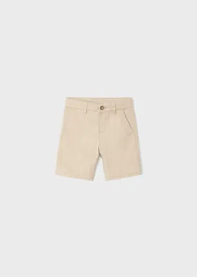 Mayoral Basic twill chino shorts Sesame