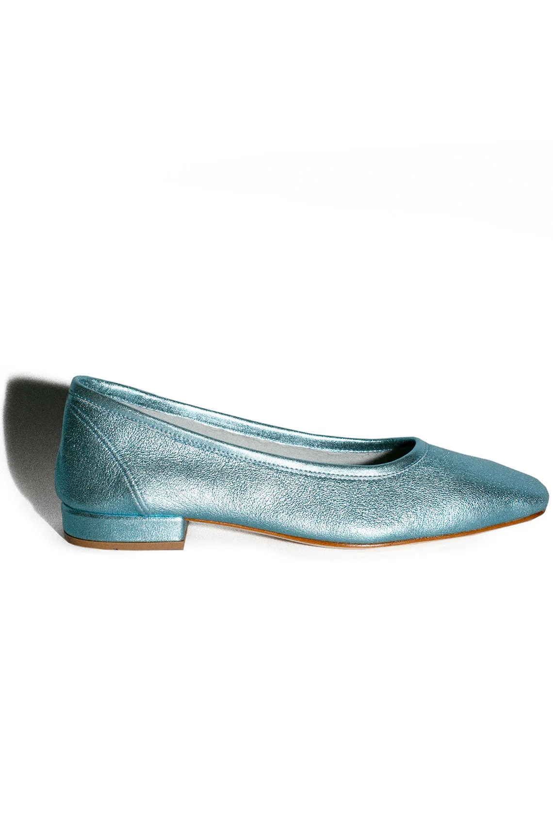 Metallic Turquoise Serafina Flat