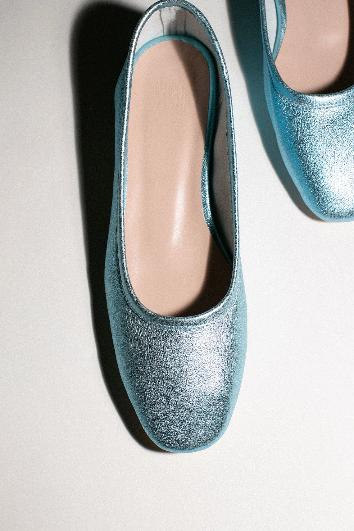 Metallic Turquoise Serafina Flat