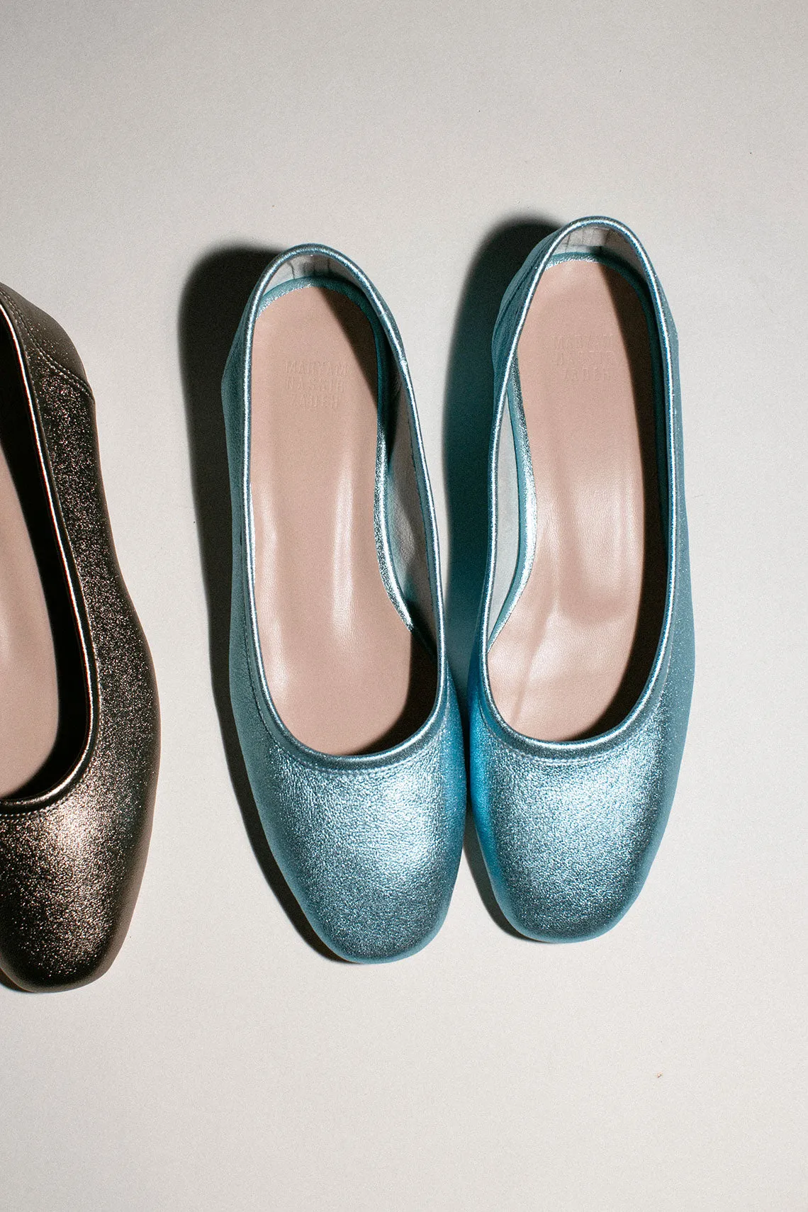 Metallic Turquoise Serafina Flat