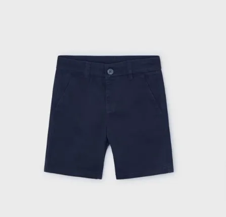 Navy Twill Chino Shorts