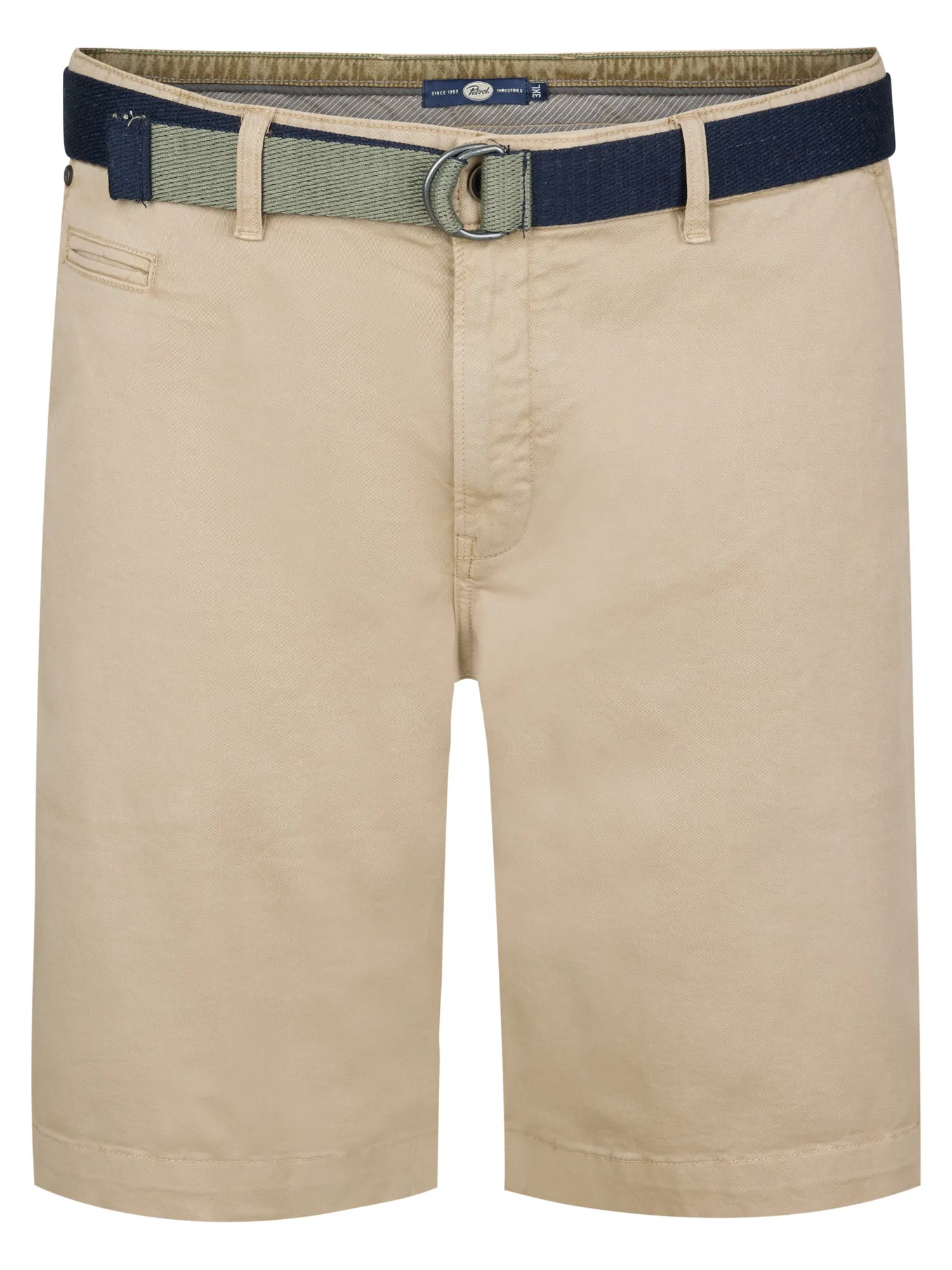 Plus Size Chino Shorts with Belt Waveview