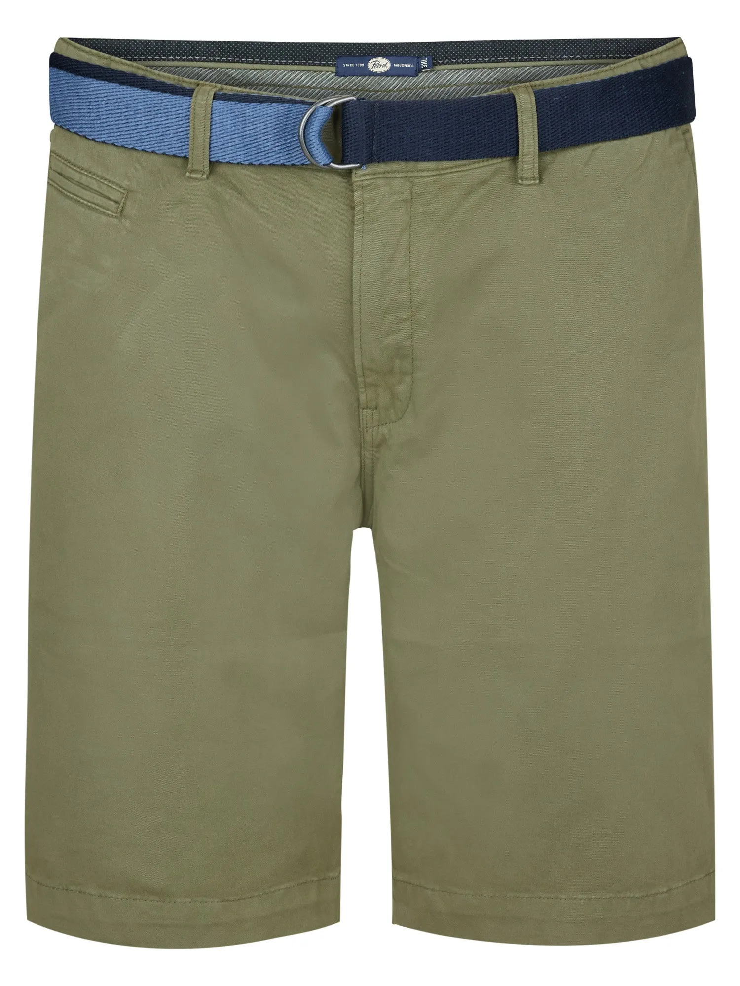 Plus Size Chino Shorts with Belt Waveview