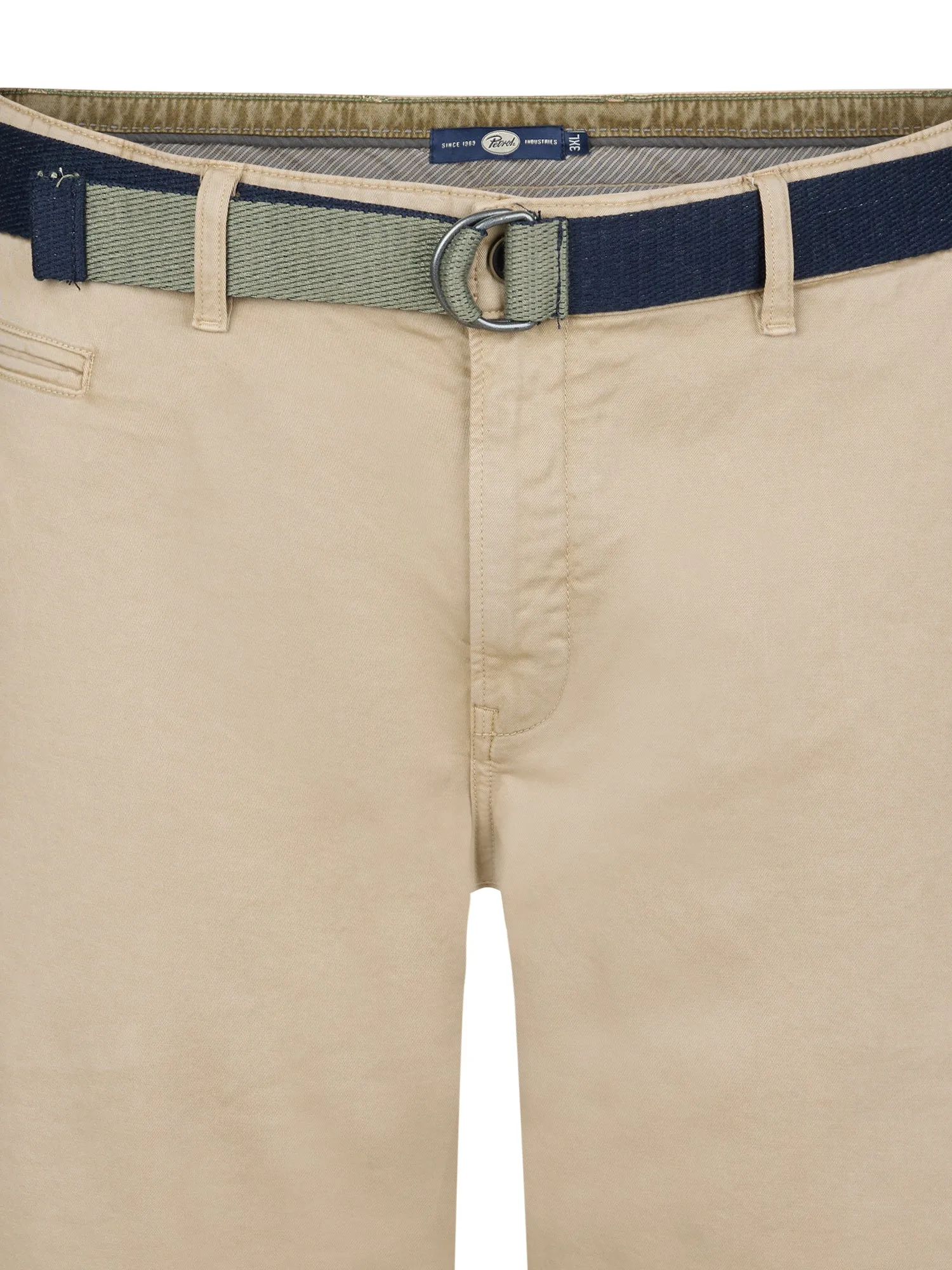 Plus Size Chino Shorts with Belt Waveview