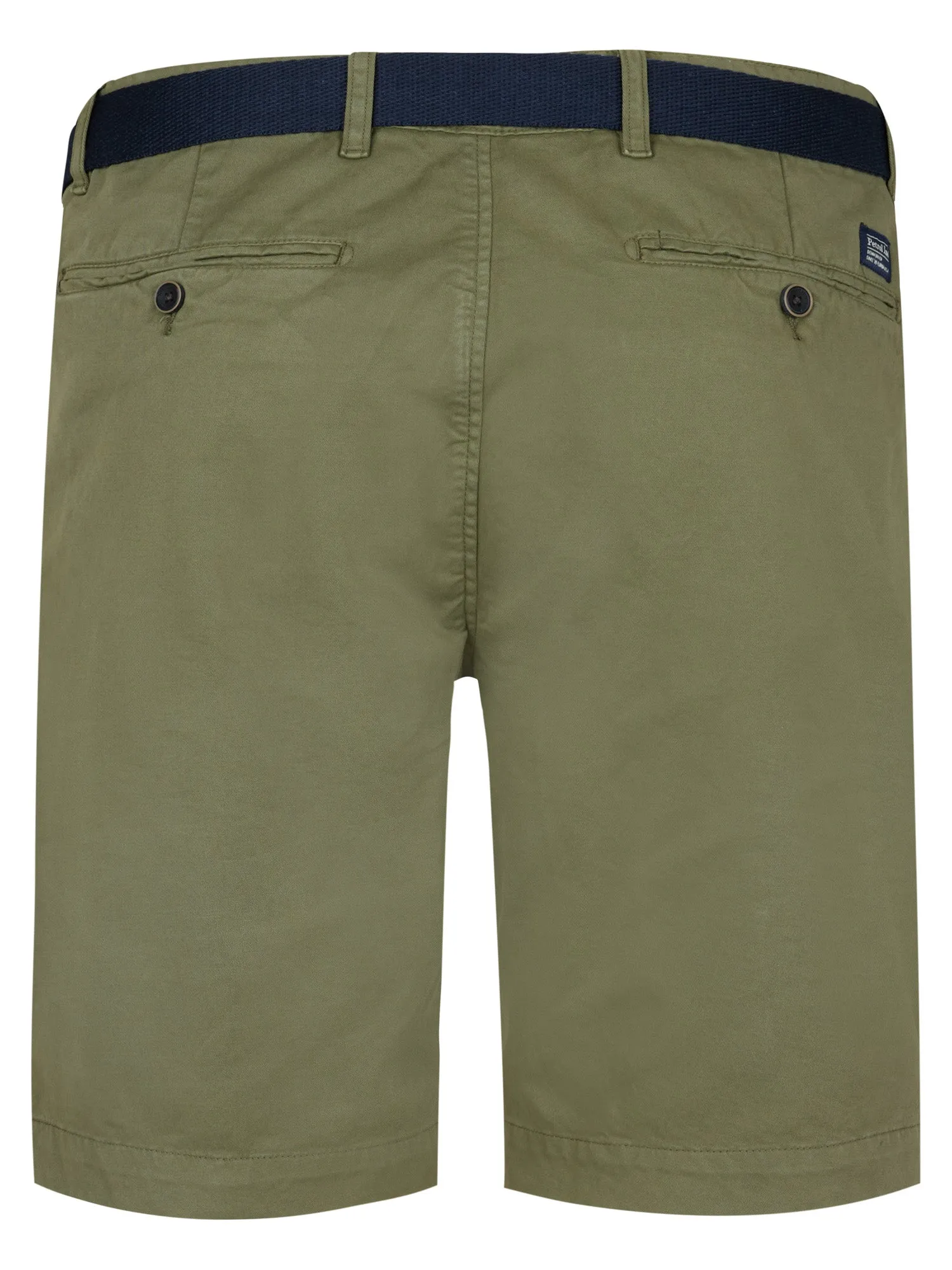 Plus Size Chino Shorts with Belt Waveview