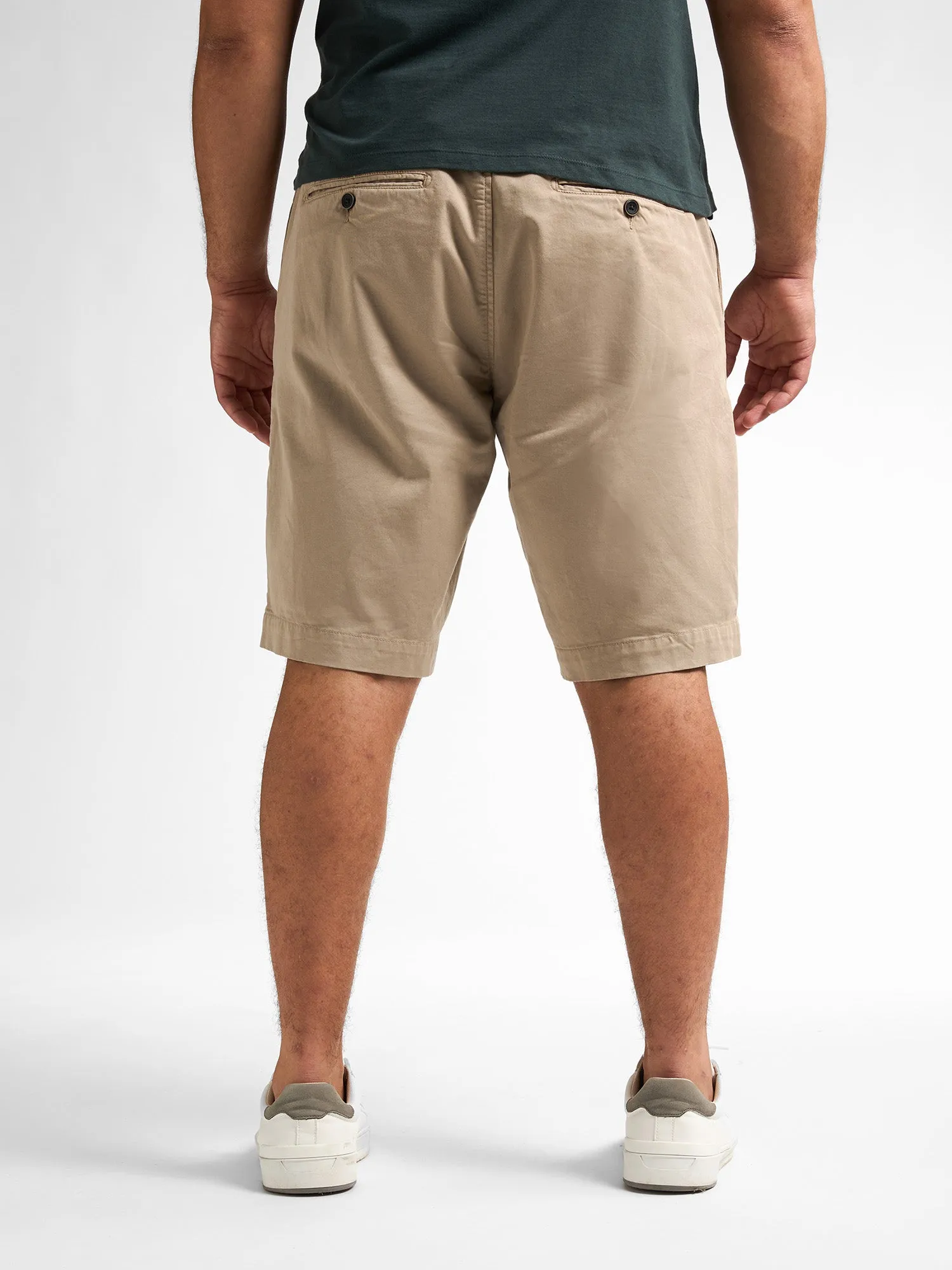 Plus Size Chino Shorts with Belt Waveview