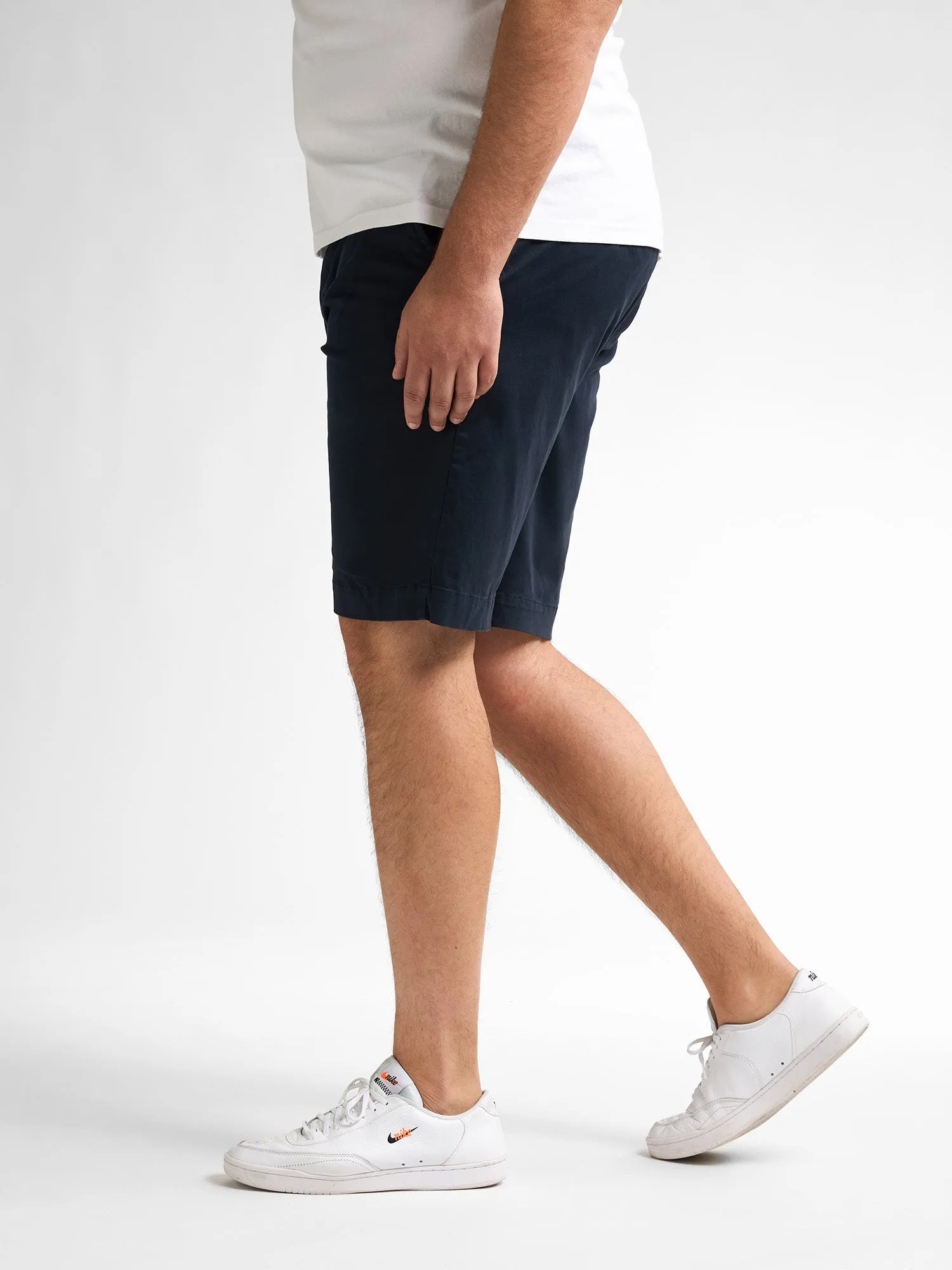 Plus Size Chino Shorts with Belt Waveview