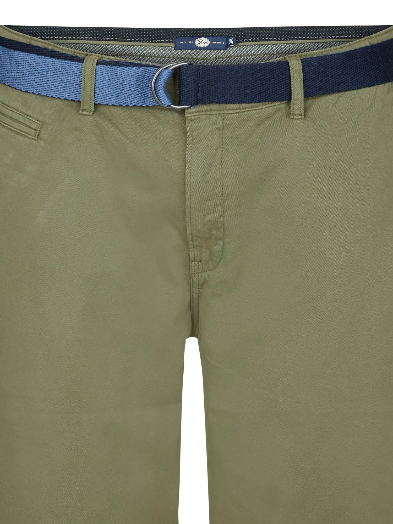 Plus Size Chino Shorts with Belt Waveview