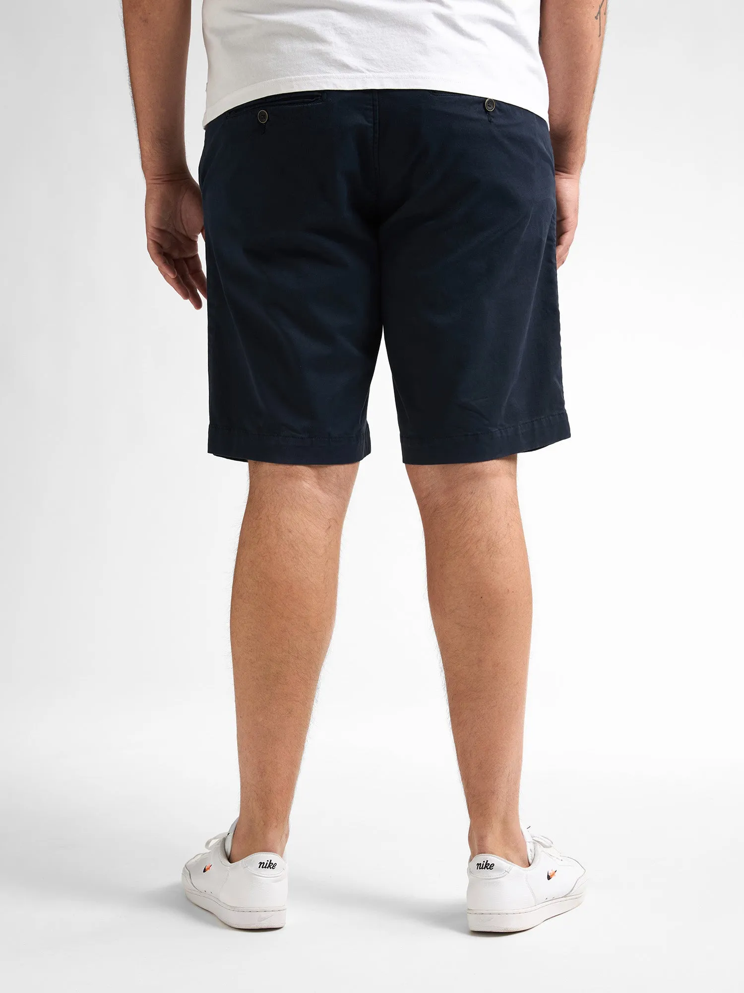 Plus Size Chino Shorts with Belt Waveview