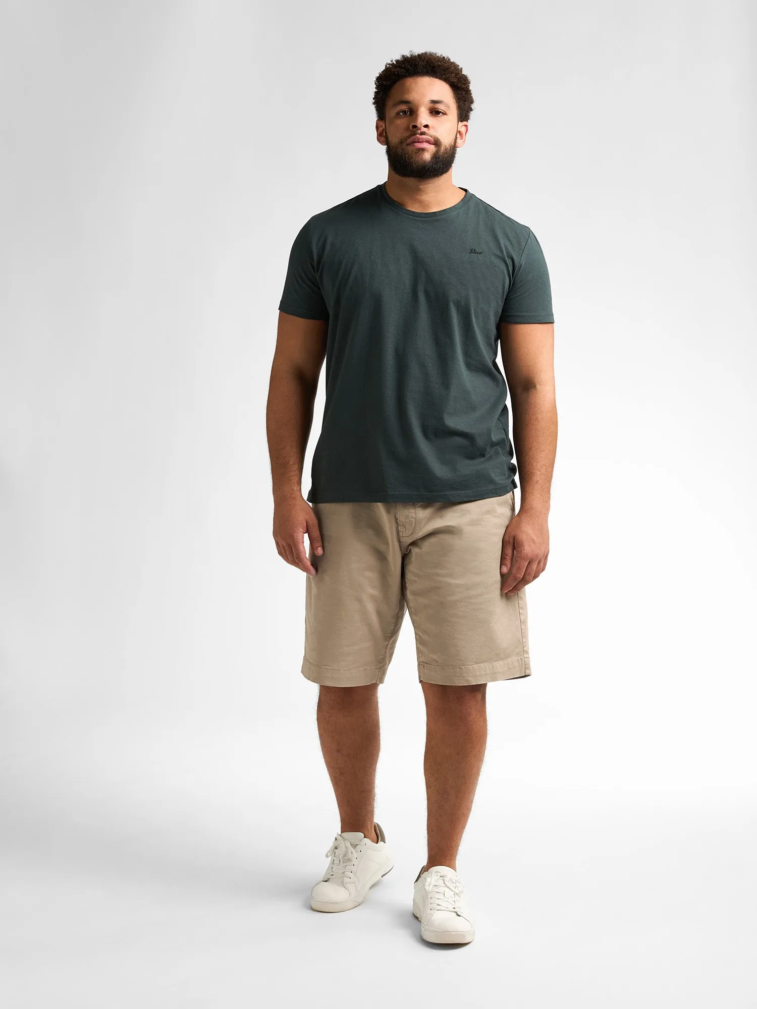 Plus Size Chino Shorts with Belt Waveview