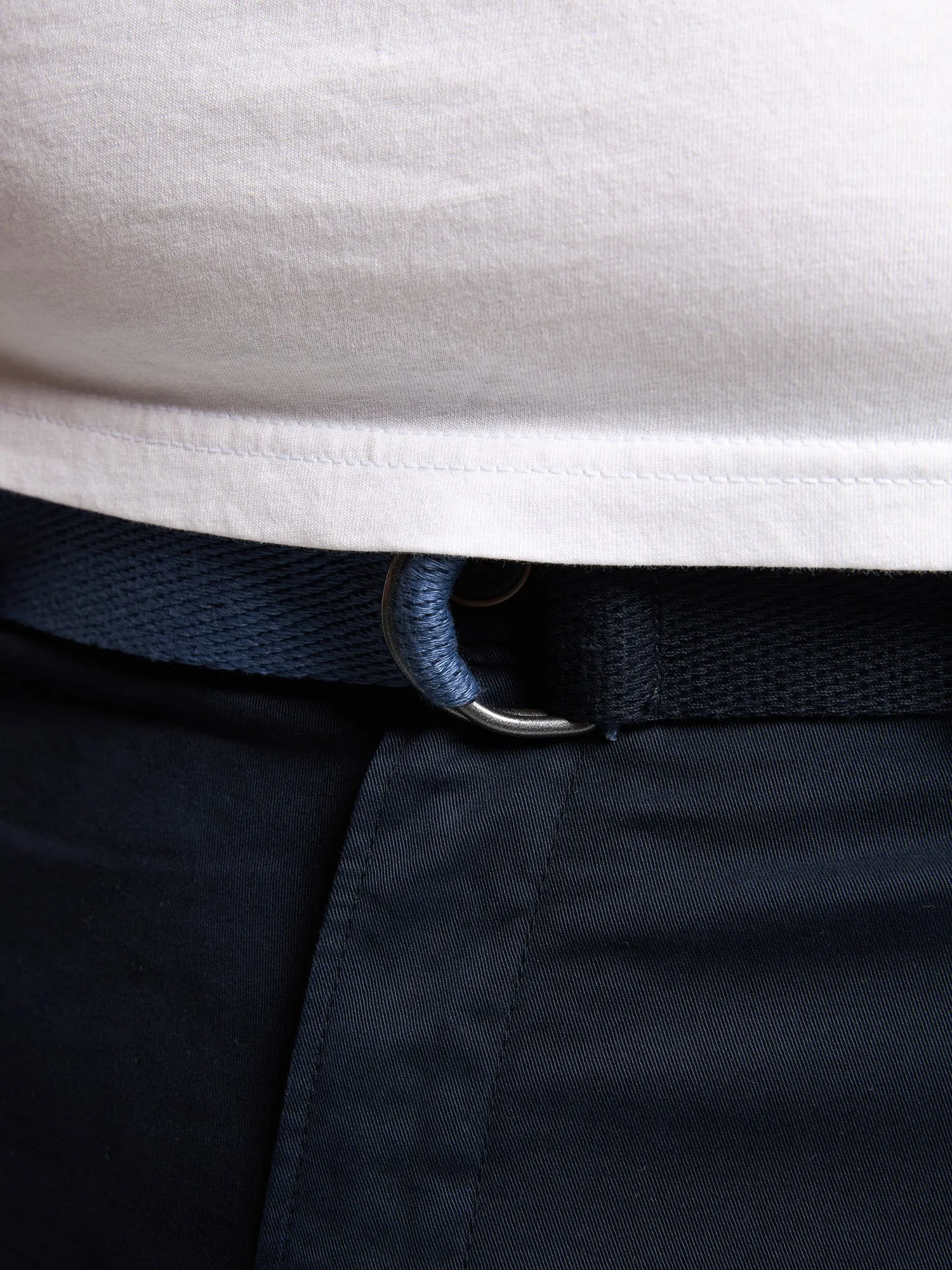 Plus Size Chino Shorts with Belt Waveview