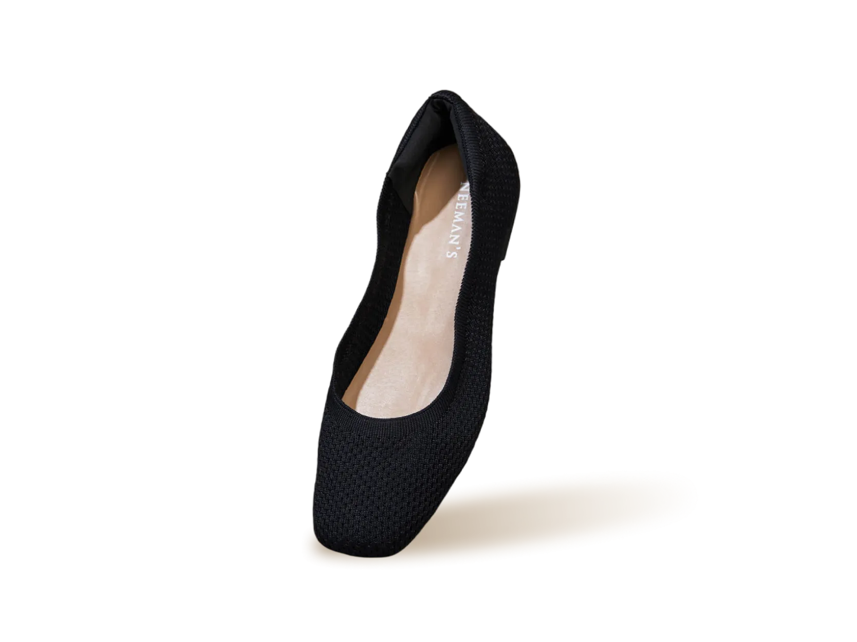 Plush Square Flats : Black