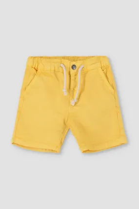 Poplin Short For Baby Boy - Ochre