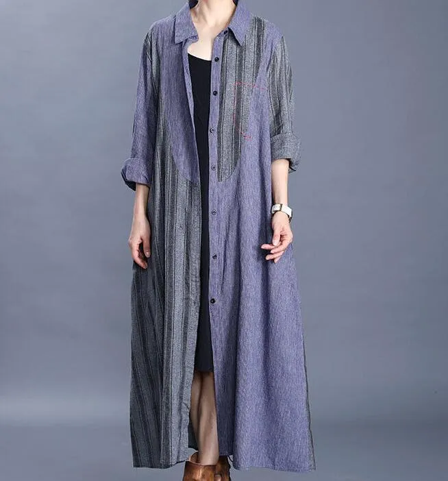 Shirt Dresses loose Linen Women  Dresses  LVSG200122