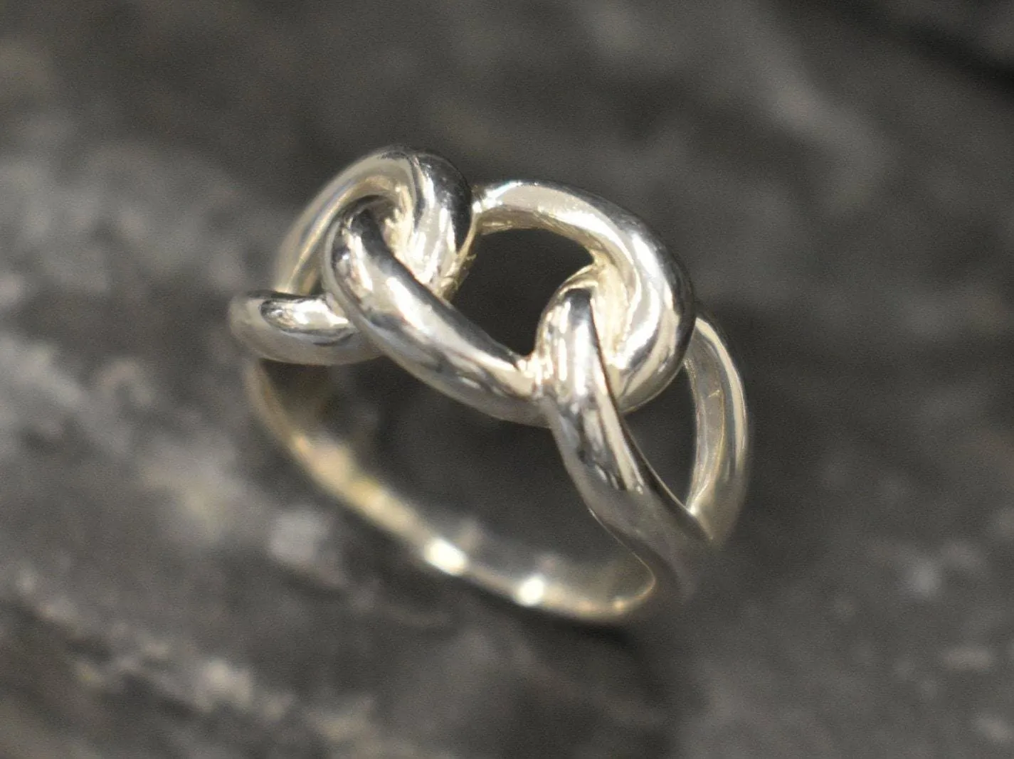 Silver Chain Ring - Twisted Silver Ring - Silver Chunky Ring