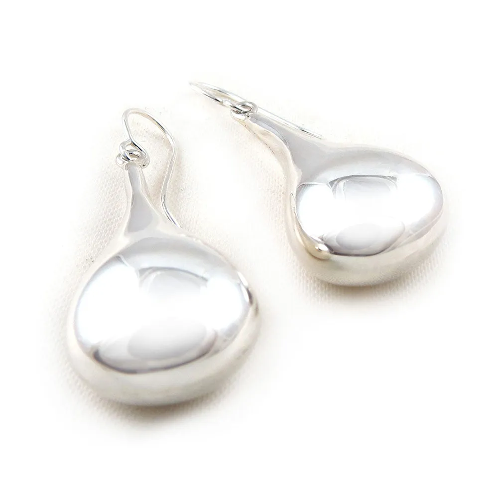 Silver Teardrop Earrings Medium