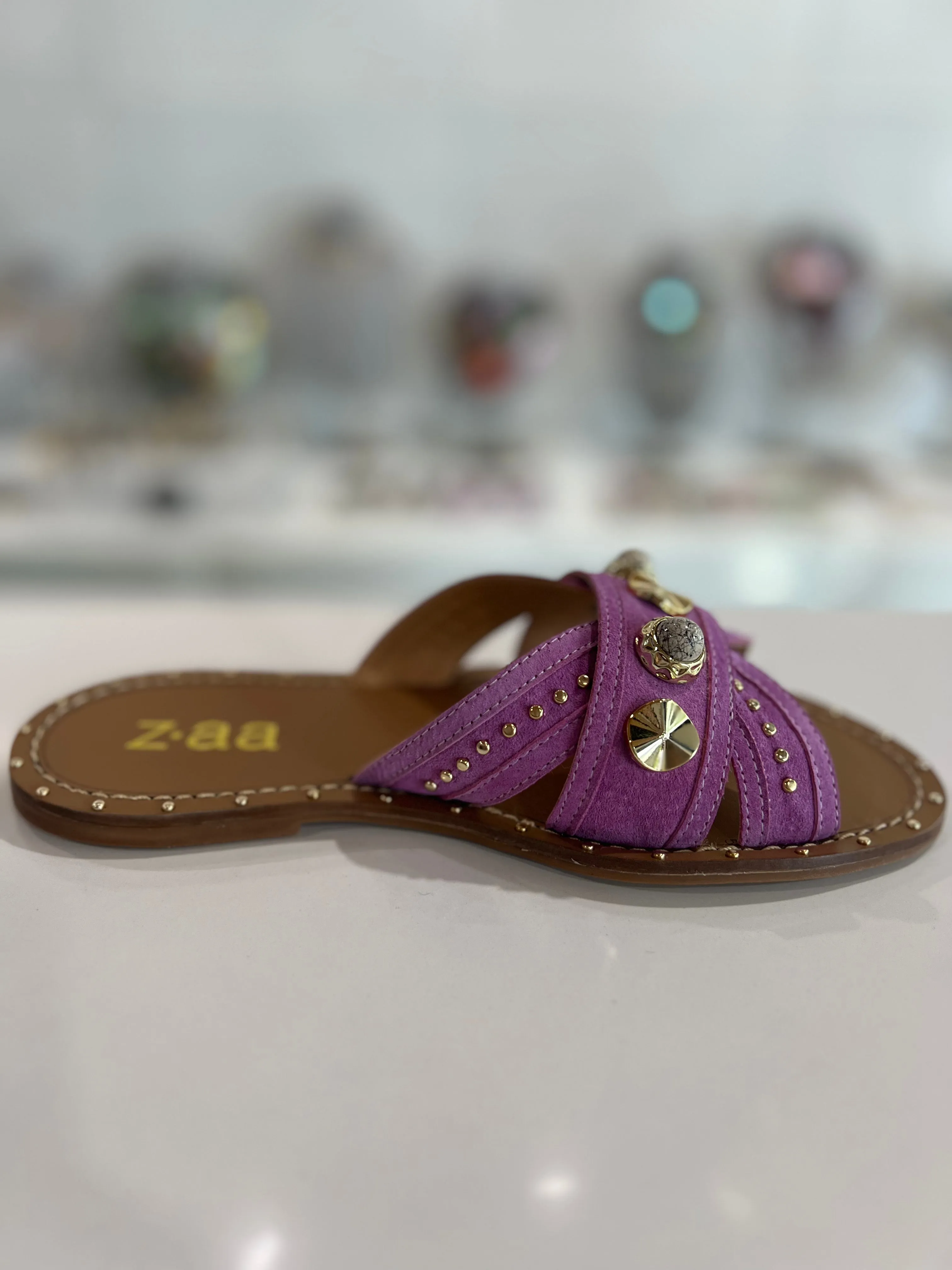 Slip-On Sandal with Stones