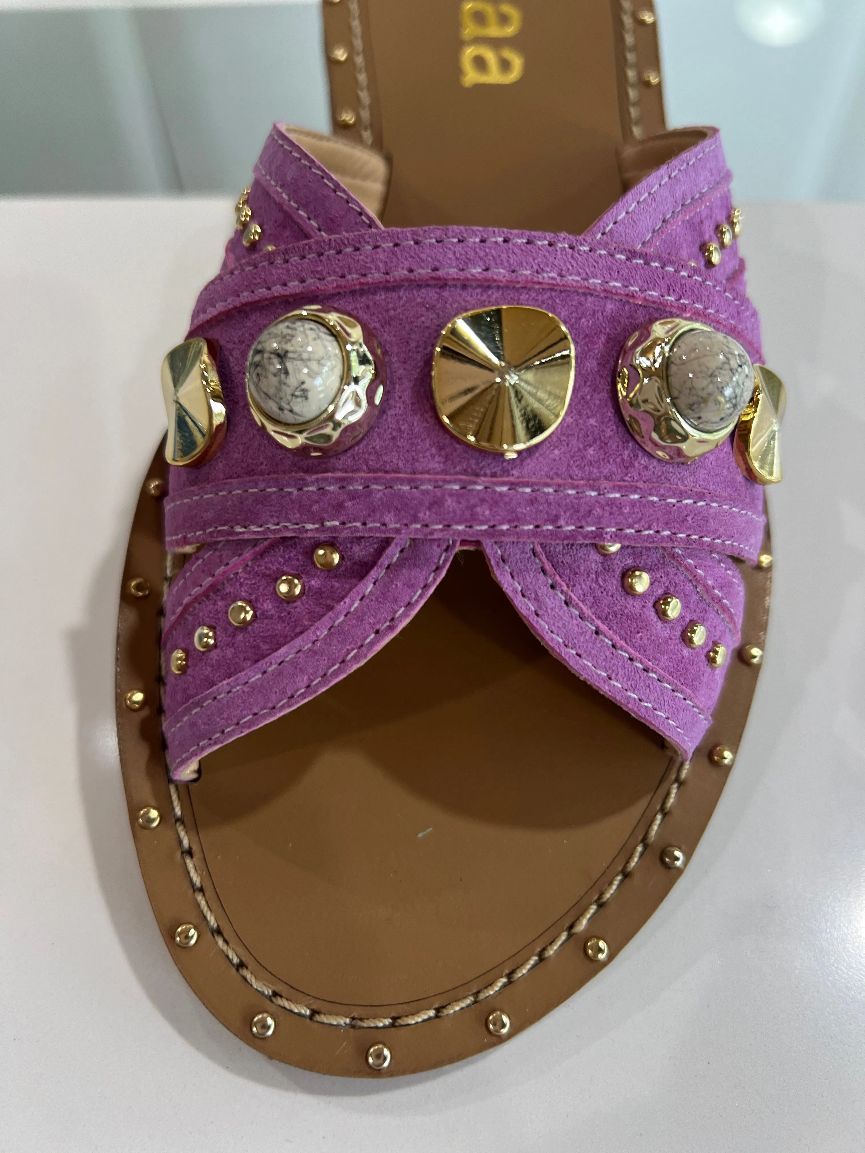 Slip-On Sandal with Stones