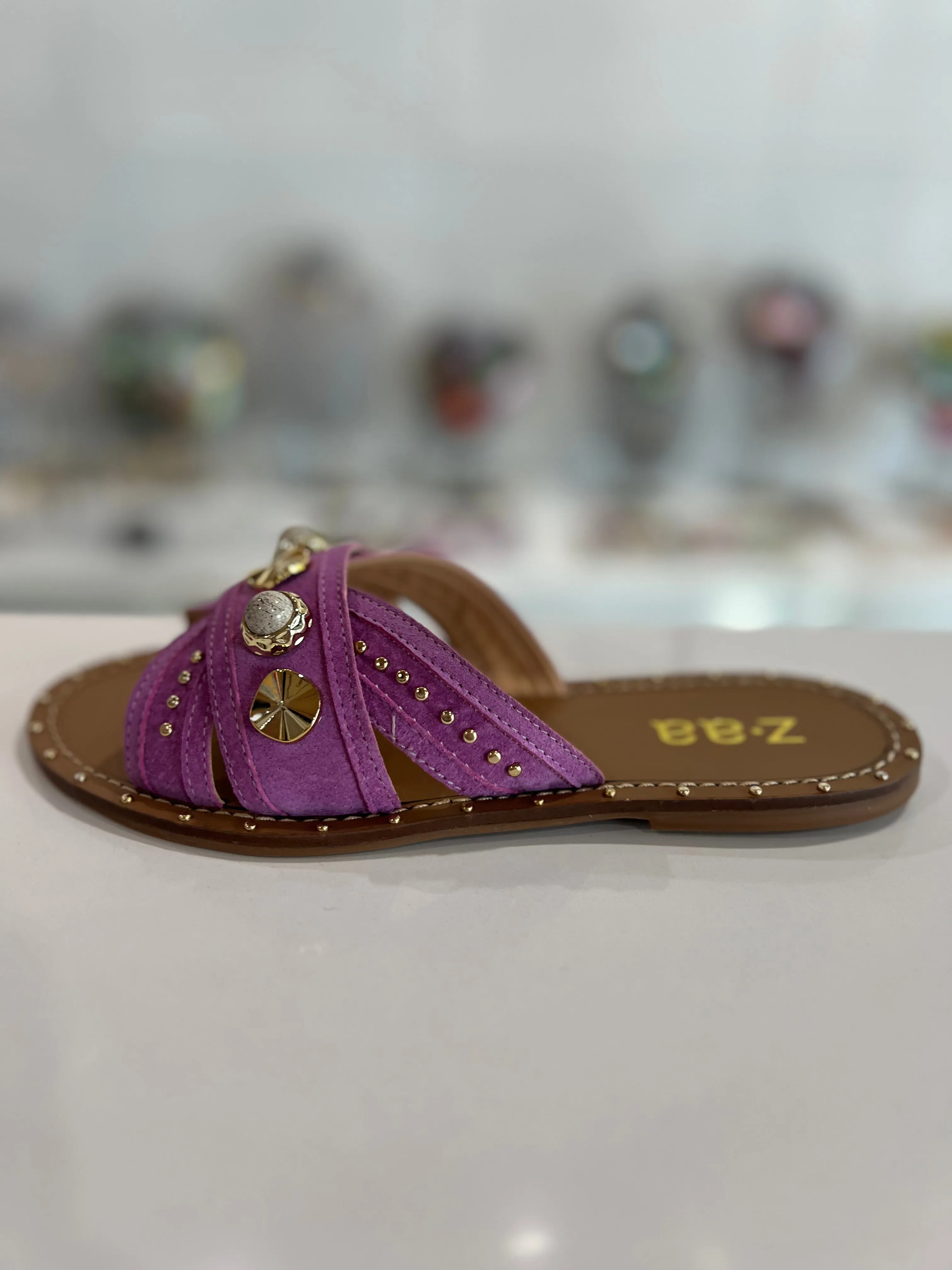 Slip-On Sandal with Stones