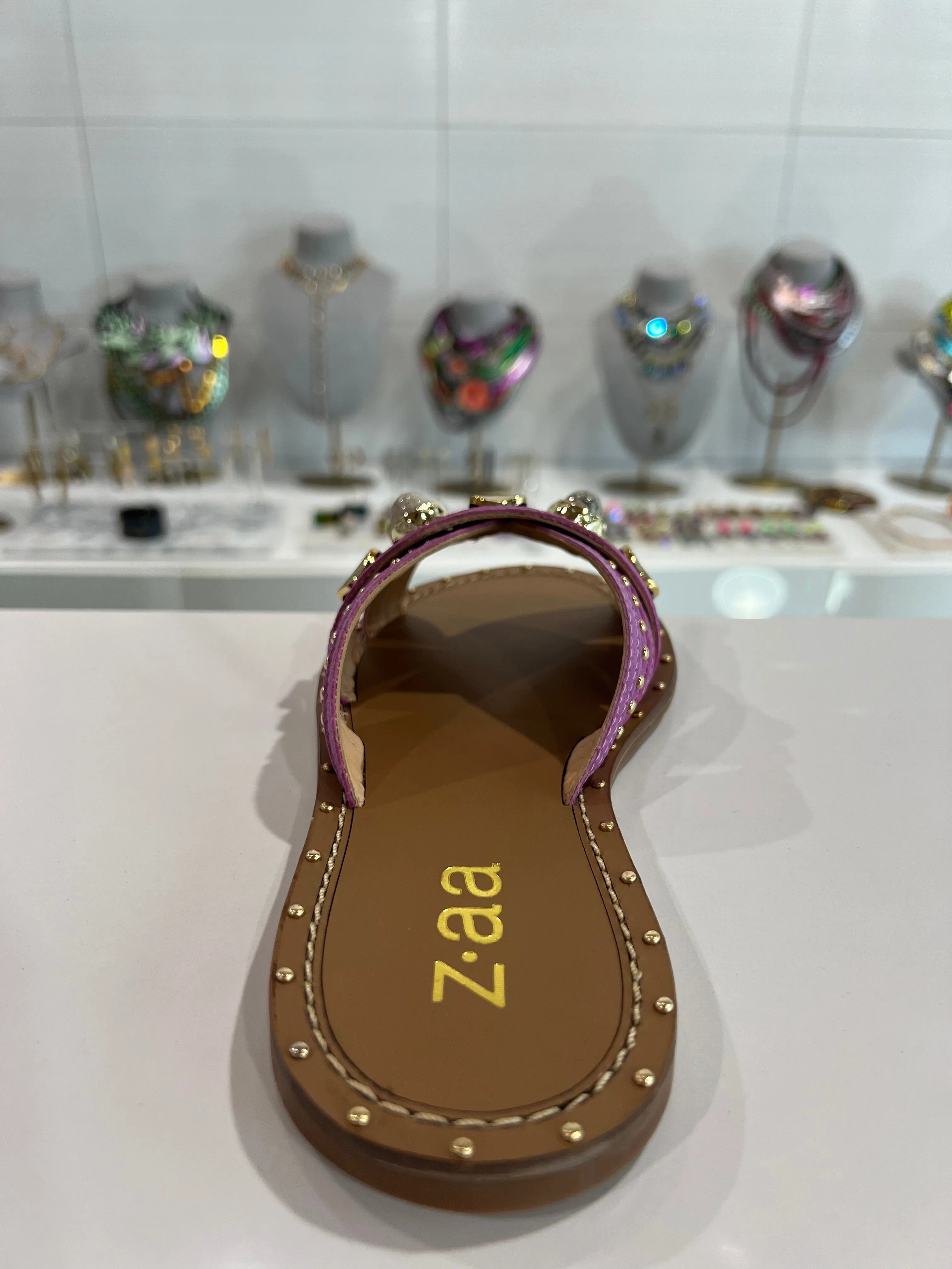 Slip-On Sandal with Stones