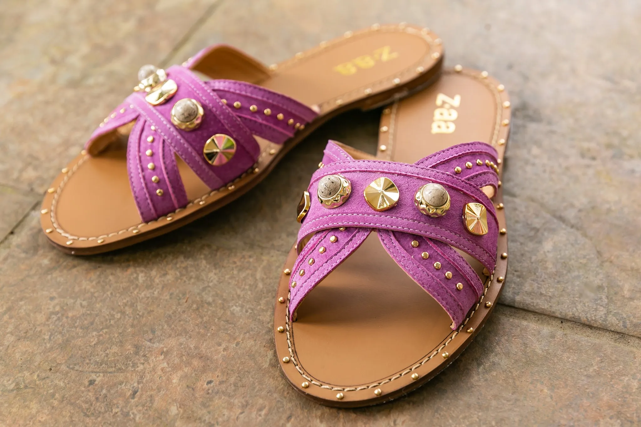 Slip-On Sandal with Stones