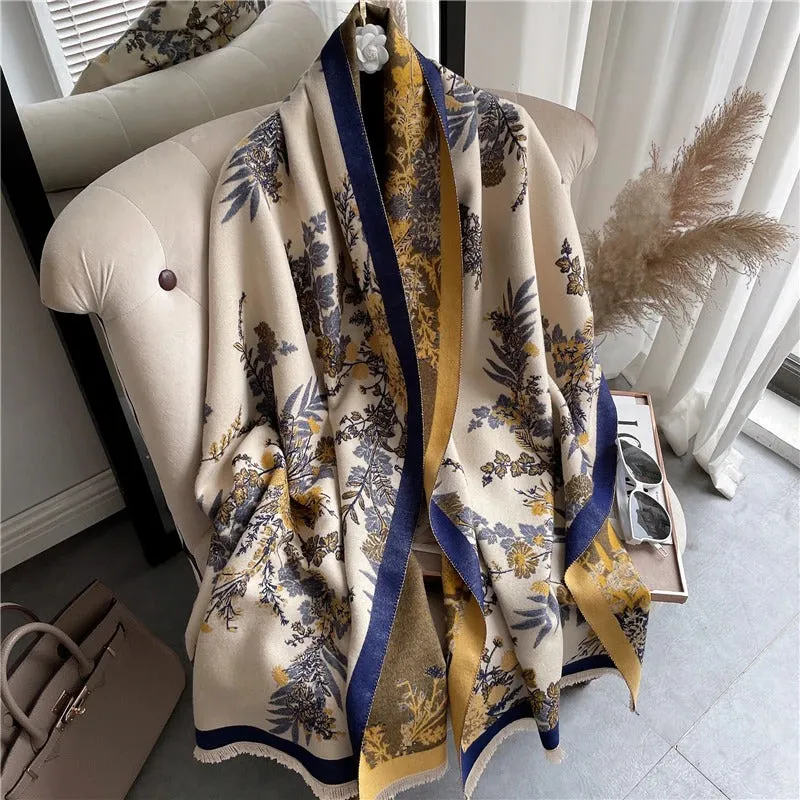 Smooth and Light Elegant Floral Shawl and Scarf Collection