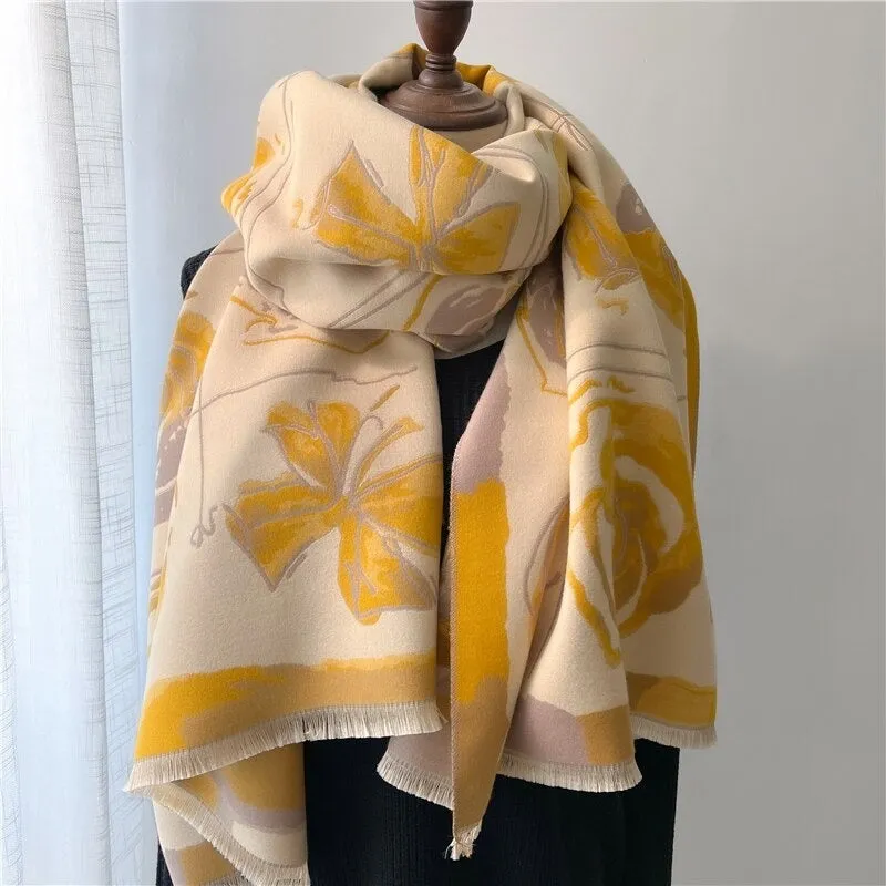 Smooth and Light Elegant Floral Shawl and Scarf Collection