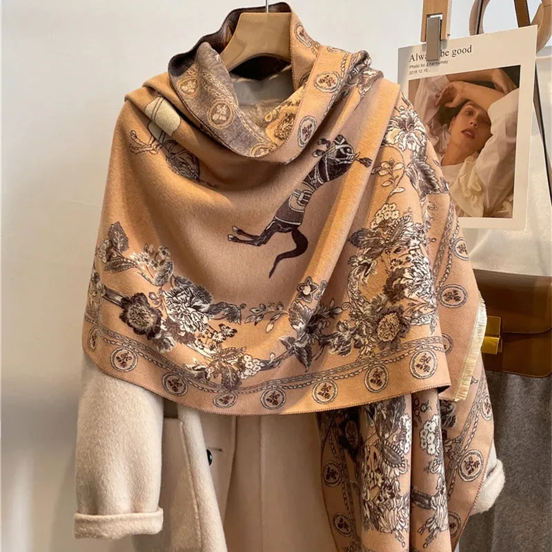 Smooth and Light Elegant Floral Shawl and Scarf Collection