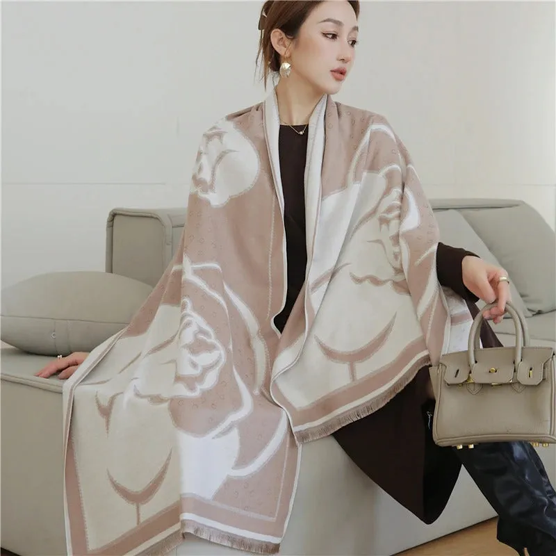 Smooth and Light Elegant Floral Shawl and Scarf Collection