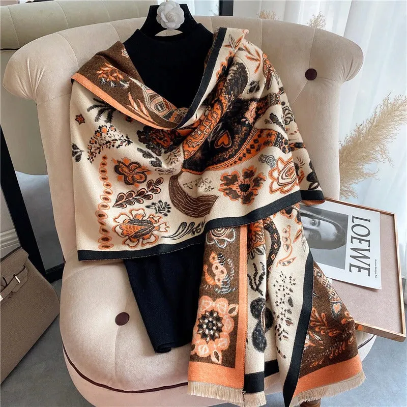 Smooth and Light Elegant Floral Shawl and Scarf Collection