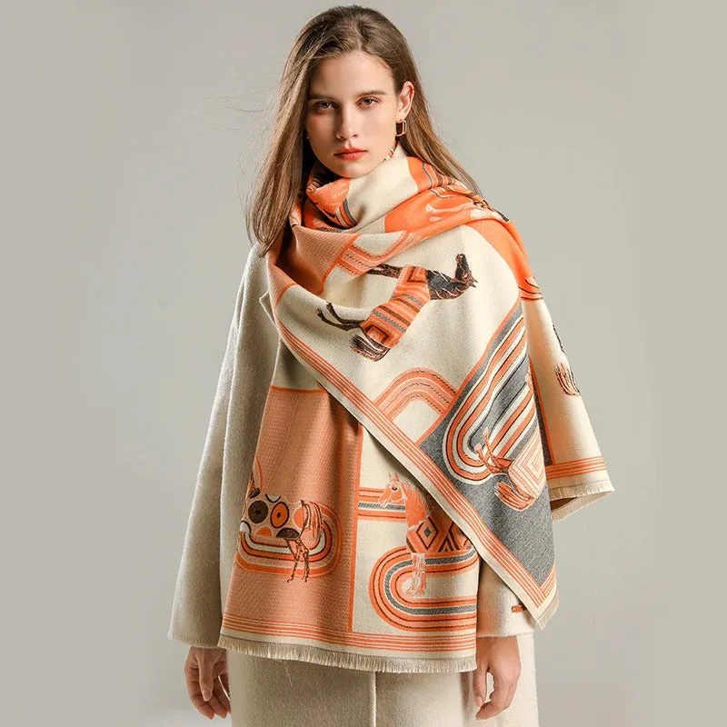 Smooth and Light Elegant Floral Shawl and Scarf Collection