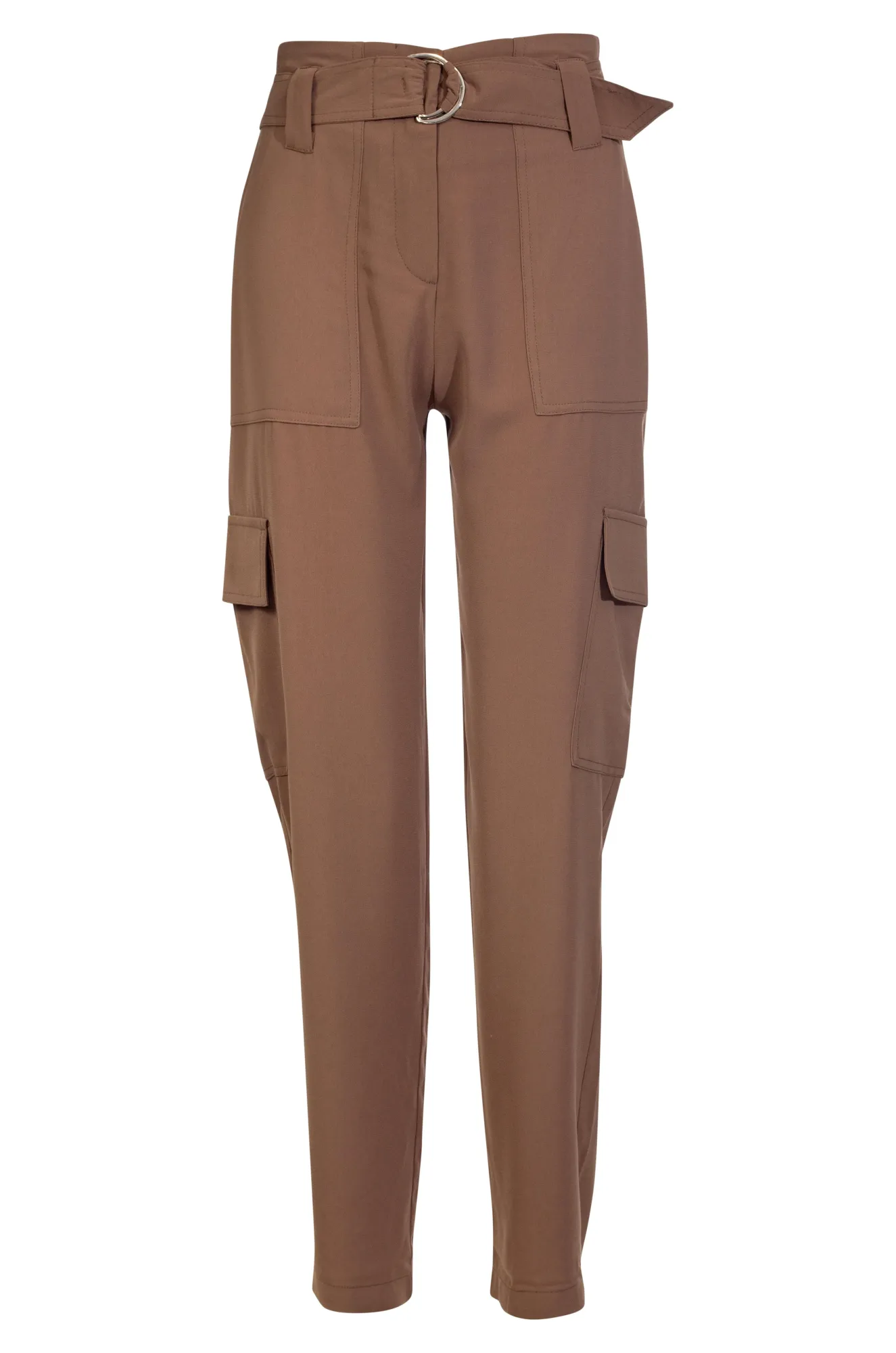 Soft Crepe Pants with patch pockets | MOCHA | 4303ZZ