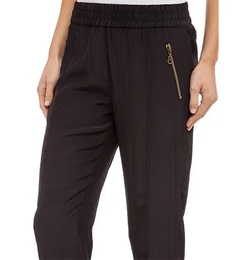 Soft Zip Pant- Black