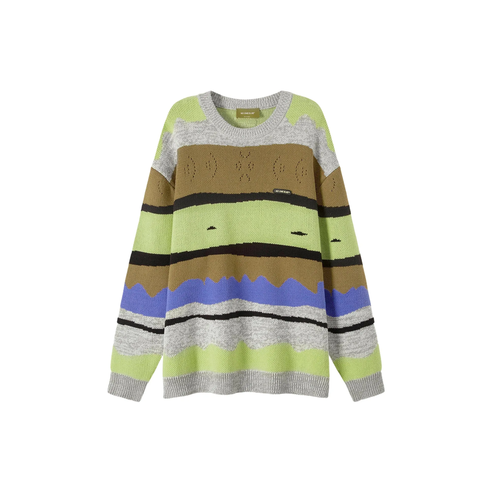 Striped Loose-Fit Knit Sweater