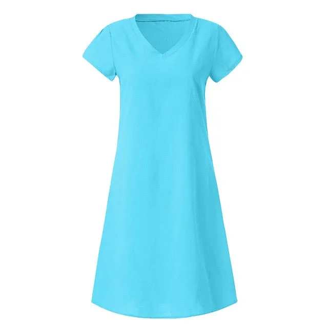 Summer Style Cotton Casual Dress