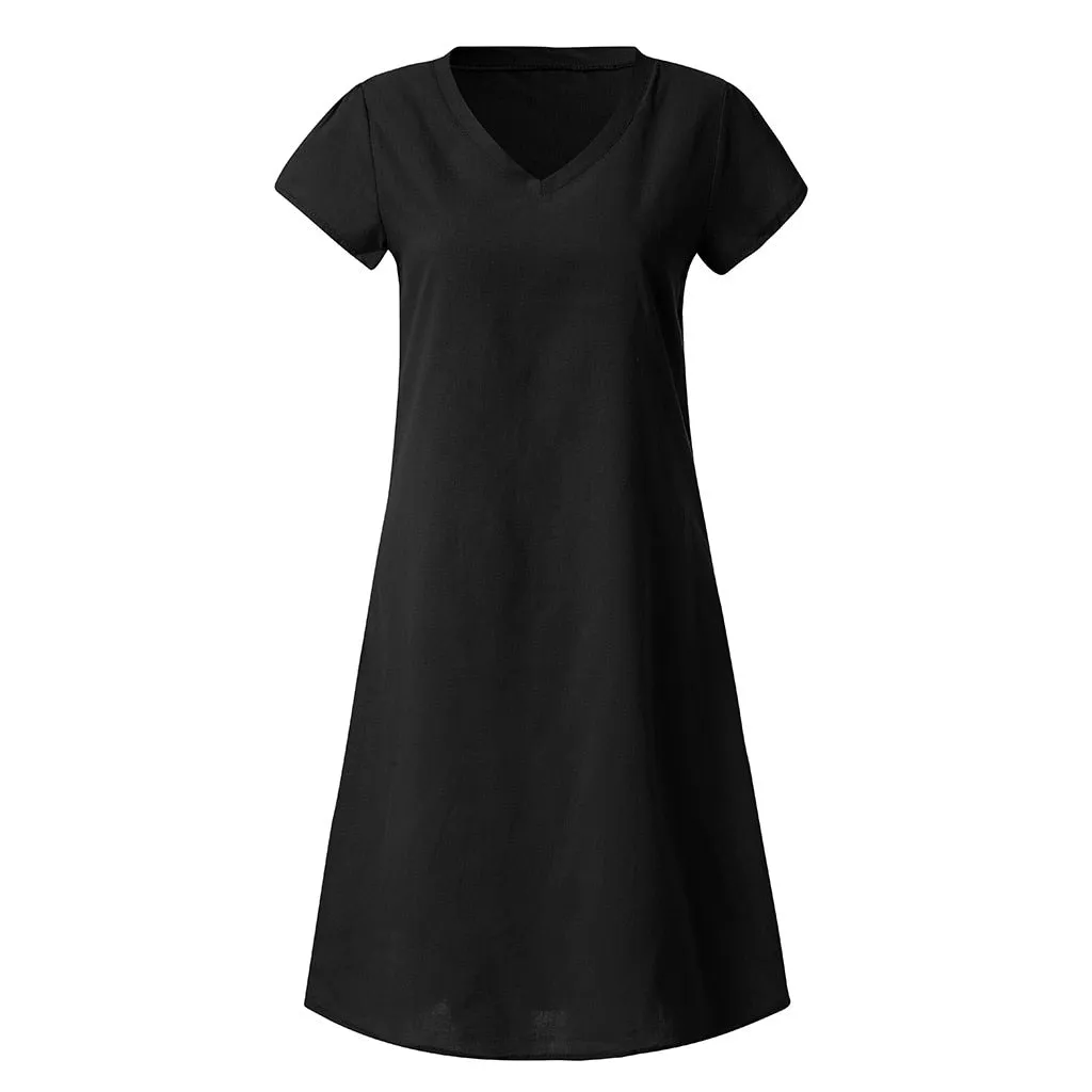 Summer Style Cotton Casual Dress