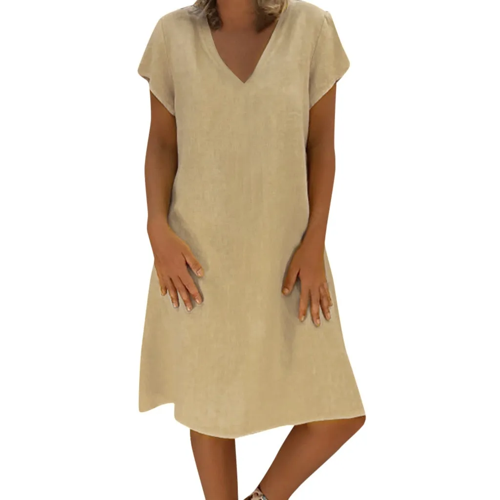 Summer Style Cotton Casual Dress