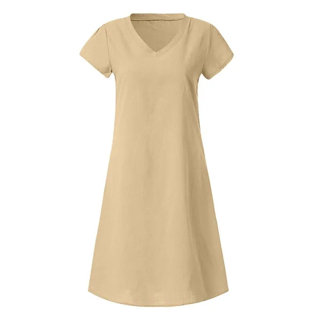 Summer Style Cotton Casual Dress