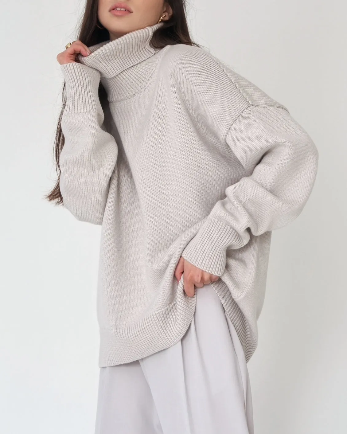 Turtleneck Loose Knit Sweater