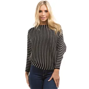 Women striped  pullover loose sweater